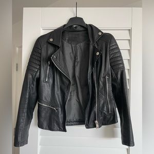 Blank NYC faux leather Moto jacket black size XS